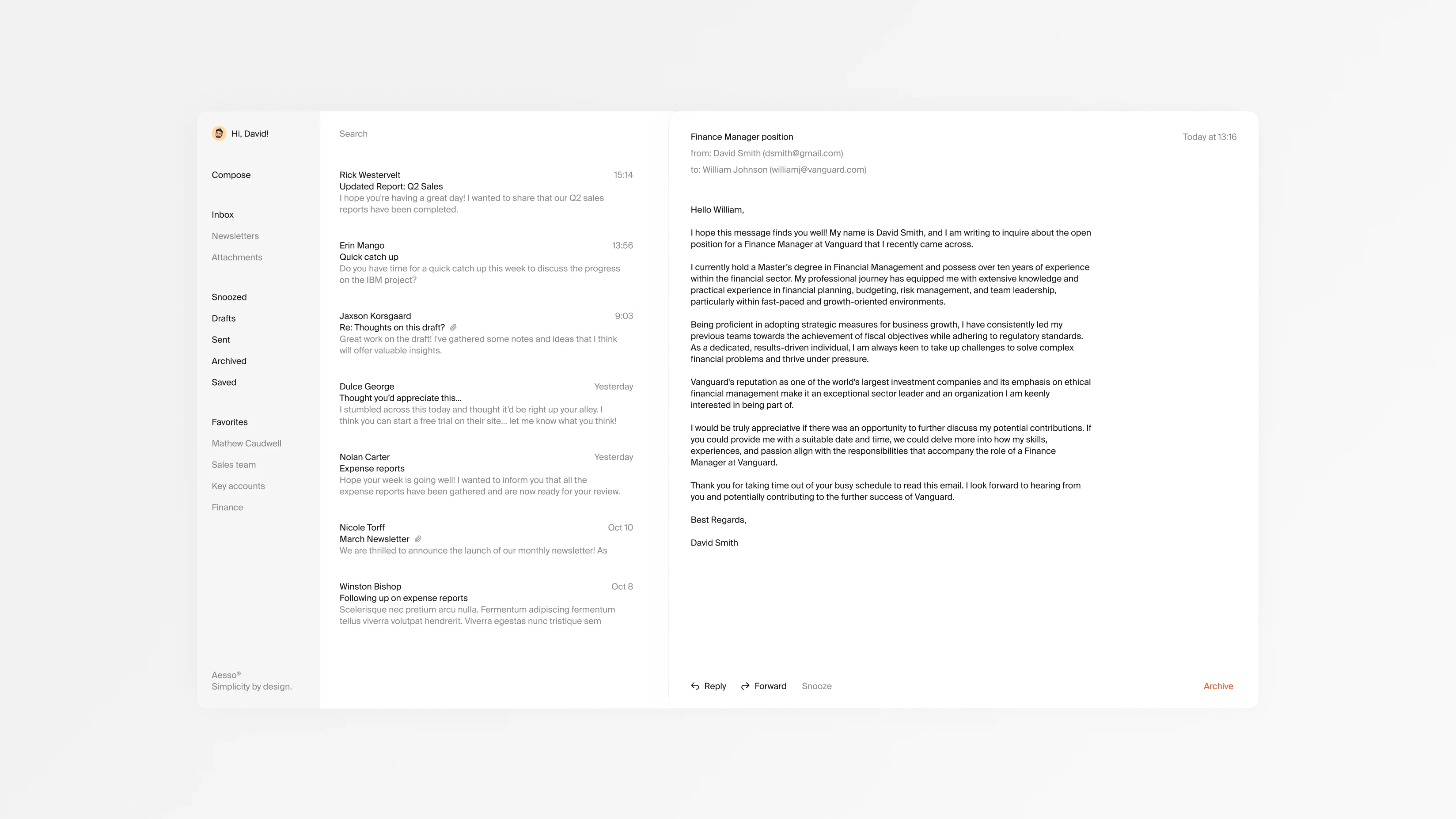 Simple Mail detail 1