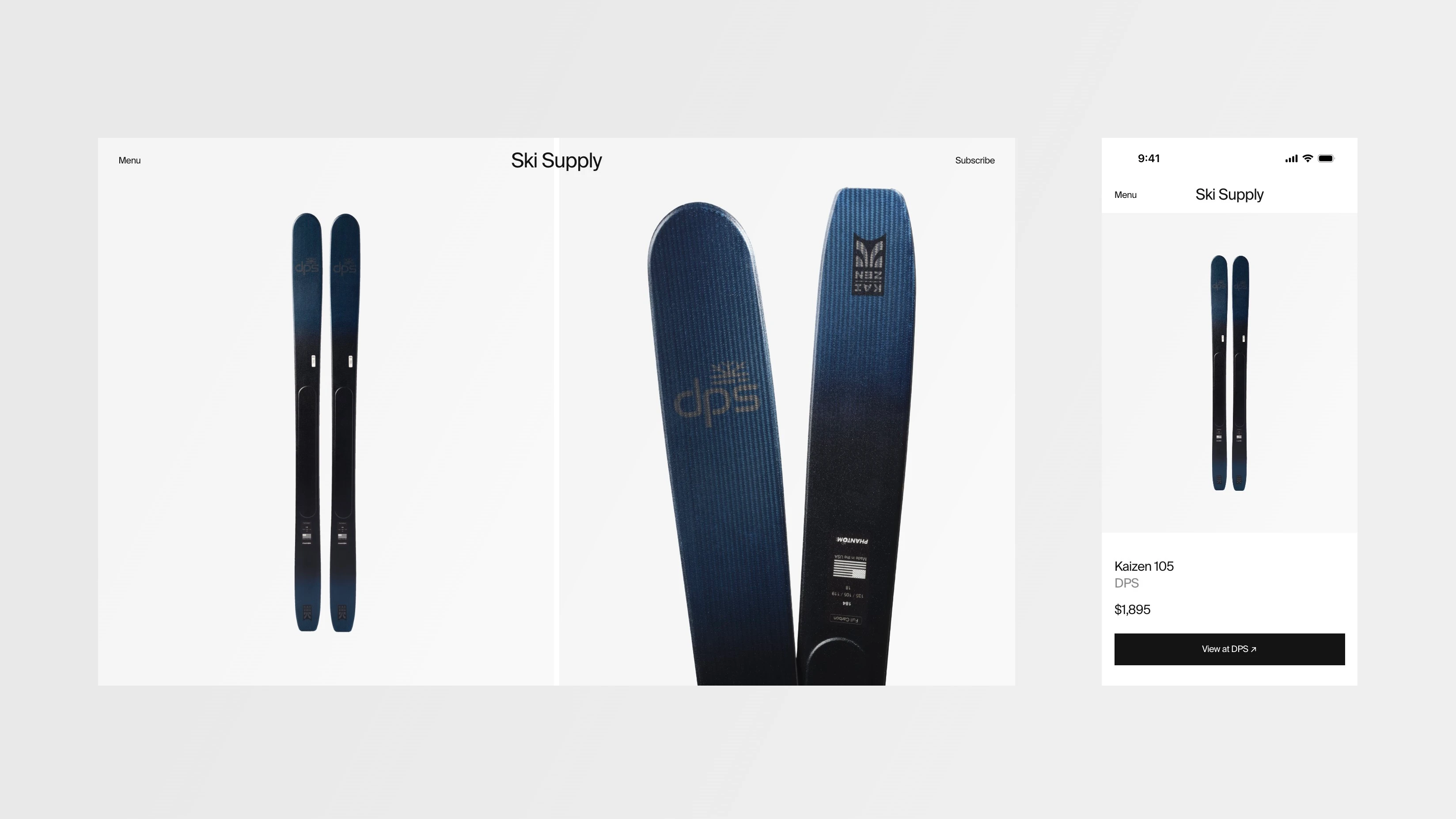 The DPS Kaizen 105 product page on Ski Supply